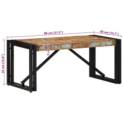 Salongbord Sofabord Tre Gjenvunnet Heltre flerfarget 80x40x35 cm