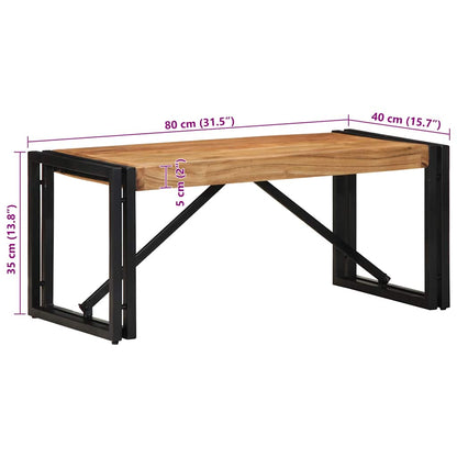 Salongbord Sofabord Tre heltre acacia 80x40x35 cm