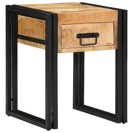 Avlastningsbord med skuff Brun 40 x 40 x 50 cm heltre mango
