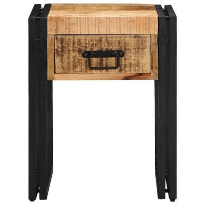 Avlastningsbord Konsollbord Brun med skuff 40 x 40 x 50 cm heltre mango