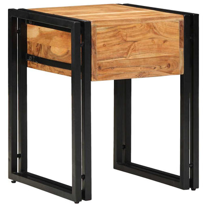 Avlastningsbord Konsollbord Brun med skuff 40 x 40 x 50 cm heltre akasie