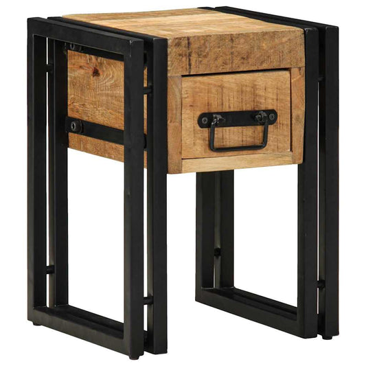 Avlastningsbord med skuff Brun 30 x 30 x 40 cm heltre mango