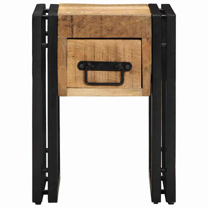 Avlastningsbord Konsollbord Brun med skuf 30 x 30 x 40 cm heltre mango