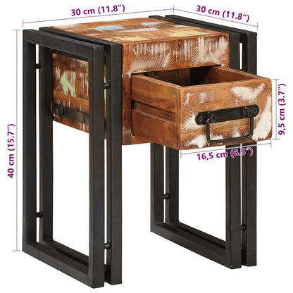 Sidebord Tre 30 x 30 x 40 cm Massiv Tre og metall