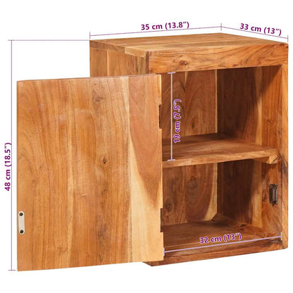 Nattbord Sengbord Brun 35 x 33 x 48 cm Solid akasietre
