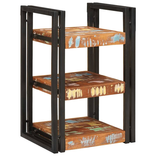 Nattbord Sengbord Brunt og Svart 38 x 33 x 58 cm Massiv Rektivert Tre