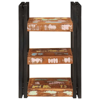 Nattbord Sengbord Brunt og Svart 38 x 33 x 58 cm Massiv Rektivert Tre
