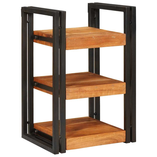 Nattbord Sengbord Brunt og Svart 38 x 33 x 58 cm Solid akasietre