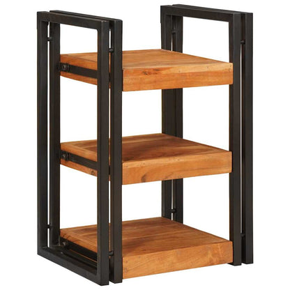 Nattbord Sengbord Brunt og Svart 38 x 33 x 58 cm Solid akasietre
