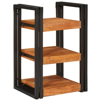 Nattbord Sengbord Brunt og Svart 38 x 33 x 58 cm Solid akasietre