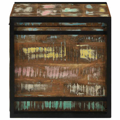 Oppbevaringskiste Brun og Svart 50 x 50 x 50 cm Massiv Reclaim Tre