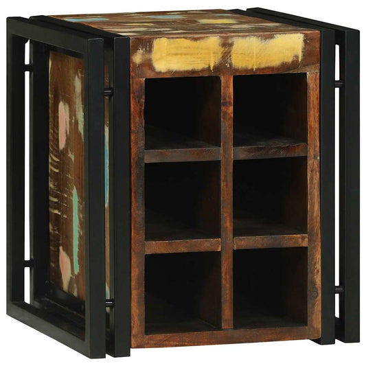 Vinstativ Vinhylle Flerfarget og Svart 35 x 35 x 39 cm Massiv Reclaim Tre
