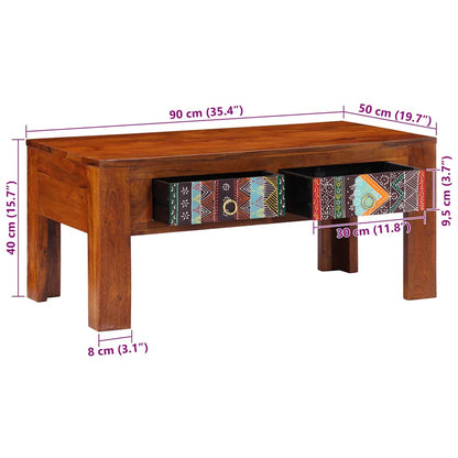 Salongbord Sofabord Tre 90x50x40 cm heltre akasie