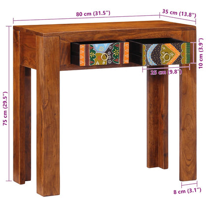 Avlastningsbord Konsollbord Tre 80x35x75 cm heltre akasie