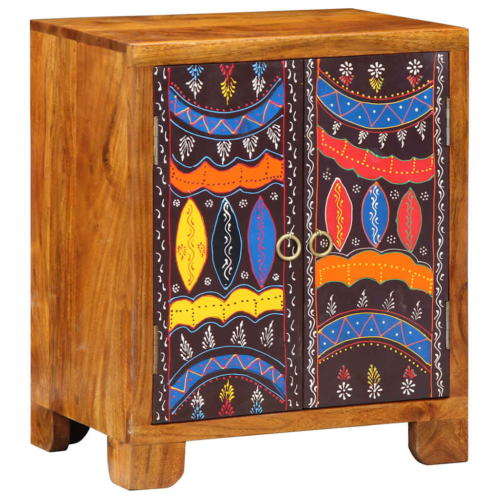 Skjenk Tre heltre akasie flerfarget 50x35x60 cm