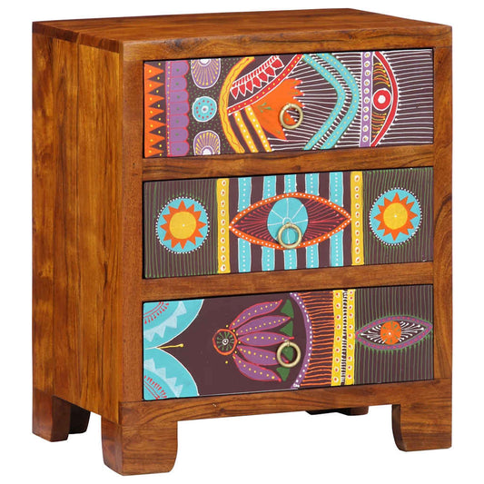 Skjenk Tre heltre akasie flerfarget 50x35x60 cm
