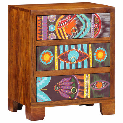 Skjenk Tre heltre akasie flerfarget 50x35x60 cm