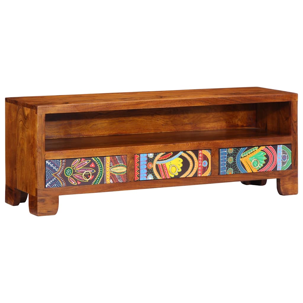 TV-Møbel Tre Tv-skap flerfarget 110x30x40 heltre akasie
