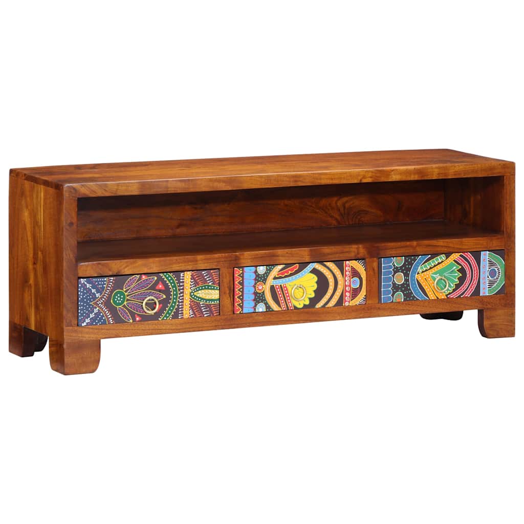 TV-Møbel Tre Tv-skap flerfarget 110x30x40 heltre akasie