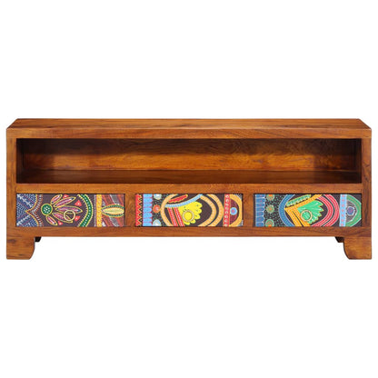 TV-Møbel Tre Tv-skap flerfarget 110x30x40 heltre akasie