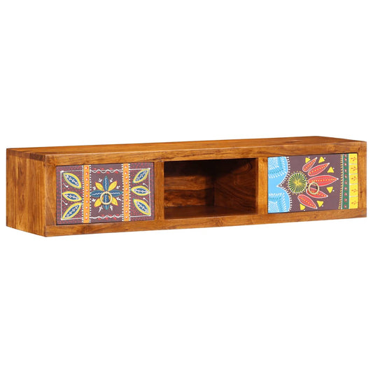 TV-Møbel Tre Veggmontert Tv-skap flerfarget 100x30x22 heltre akasie