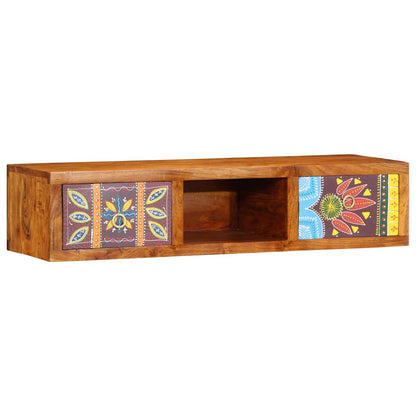 TV-Møbel Tre Veggmontert Tv-skap flerfarget 100x30x22 heltre akasie