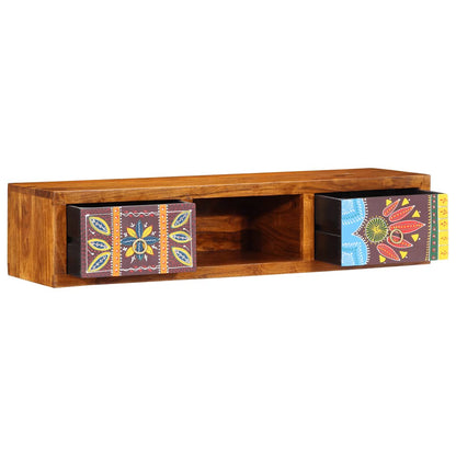 TV-Møbel Tre Veggmontert Tv-skap flerfarget 100x30x22 heltre akasie