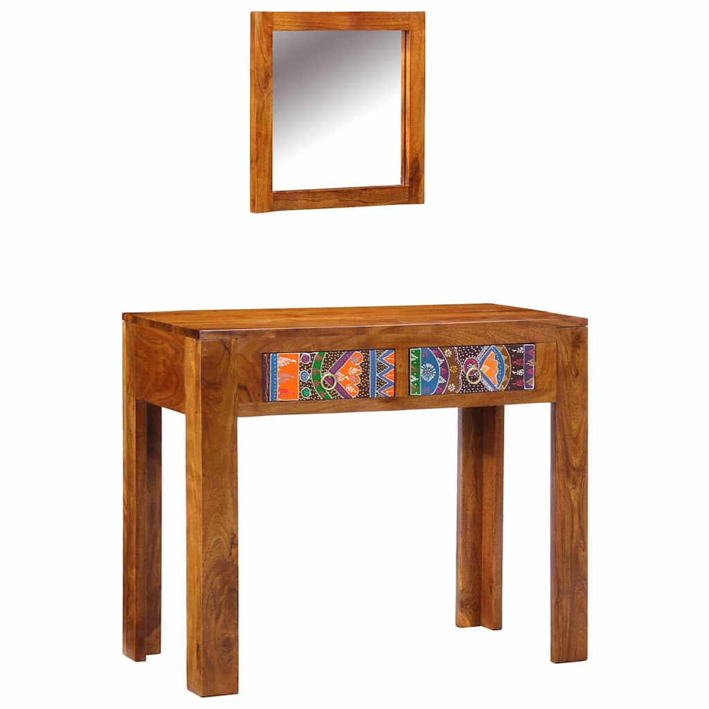 Sminkebord med skuff Brun 90 x 45 x 75 cm Solid akasietre
