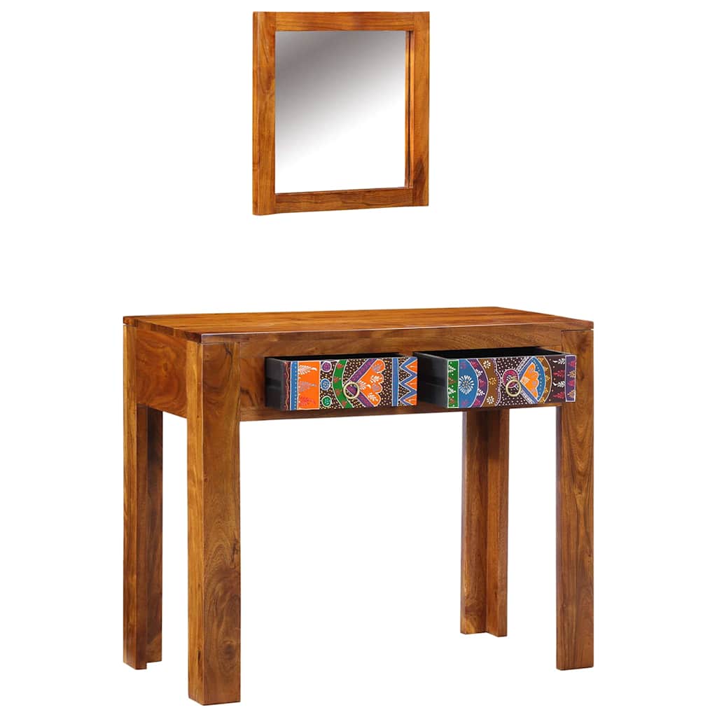 Sminkebord med skuff Brun 90 x 45 x 75 cm Solid akasietre