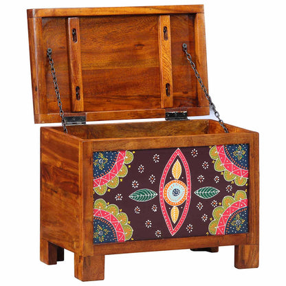 Oppbevaringskiste Flerfarget 50 x 30 x 40 cm heltre akasie