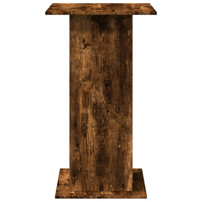 Barbord med oppbevaring røkt eik 60x60x102 cm konstruert tre