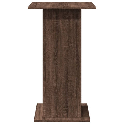 Barbord med oppbevaring brun eik 60x60x102 cm konstruert tre