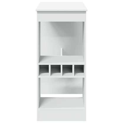 Barbord med stativer hvit 90x47,5x103,5 cm konstruert tre