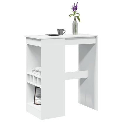 Barbord med stativer hvit 90x47,5x103,5 cm konstruert tre