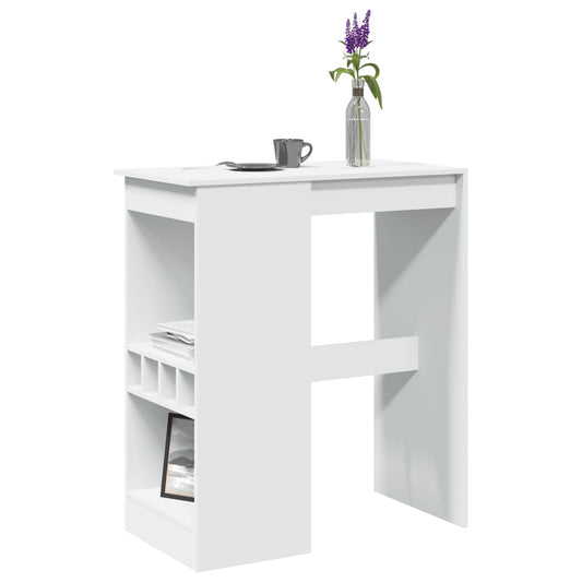 Barbord med stativer hvit 90x47,5x103,5 cm konstruert tre