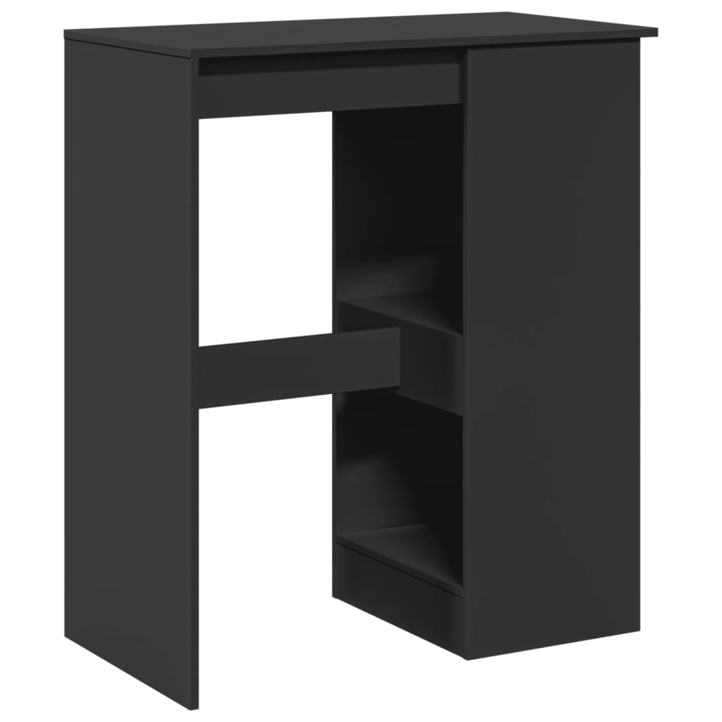 Barbord med stativer svart 90x47,5x103,5 cm konstruert tre