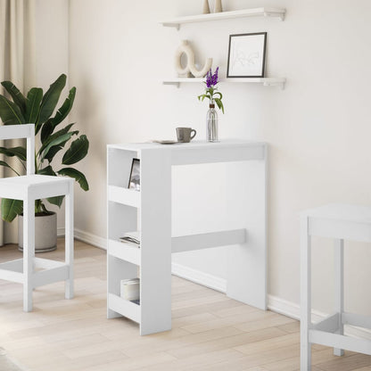 Barbord med stativer hvit 90x40x103,5 cm konstruert tre