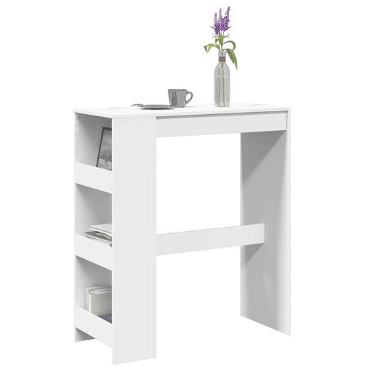 Barbord med stativer hvit 90x40x103,5 cm konstruert tre