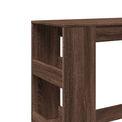 Barbord med stativer brun eik 90x40x103,5 cm konstruert tre