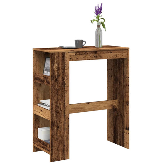 Barbord med stativer gammelt tre 90x40x103,5 cm konstruert tre