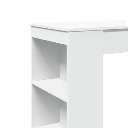 Barbord med stativer hvit 95x47x103,5 cm konstruert tre