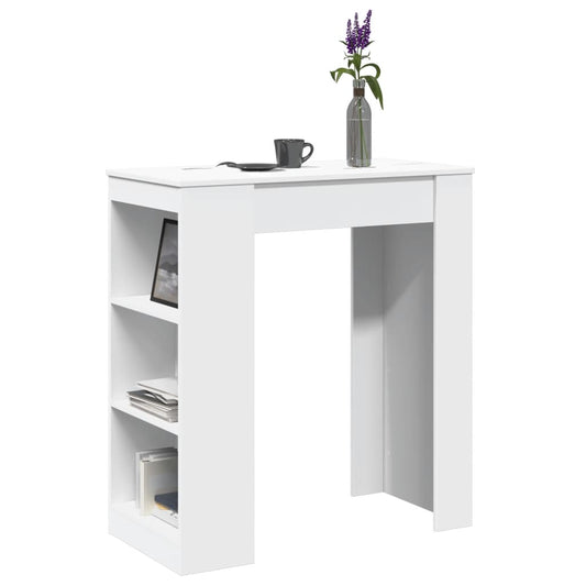 Barbord med stativer hvit 95x47x103,5 cm konstruert tre