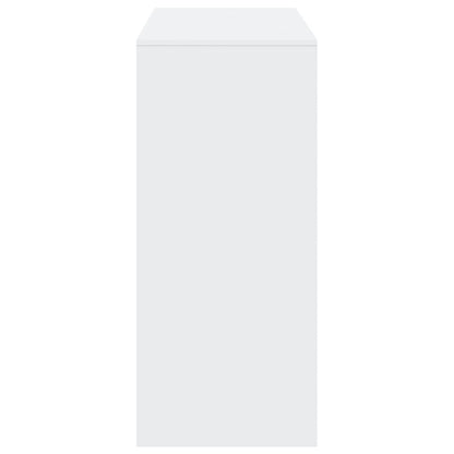 Barbord med hylle hvit 124x46x103,5 cm sponplate