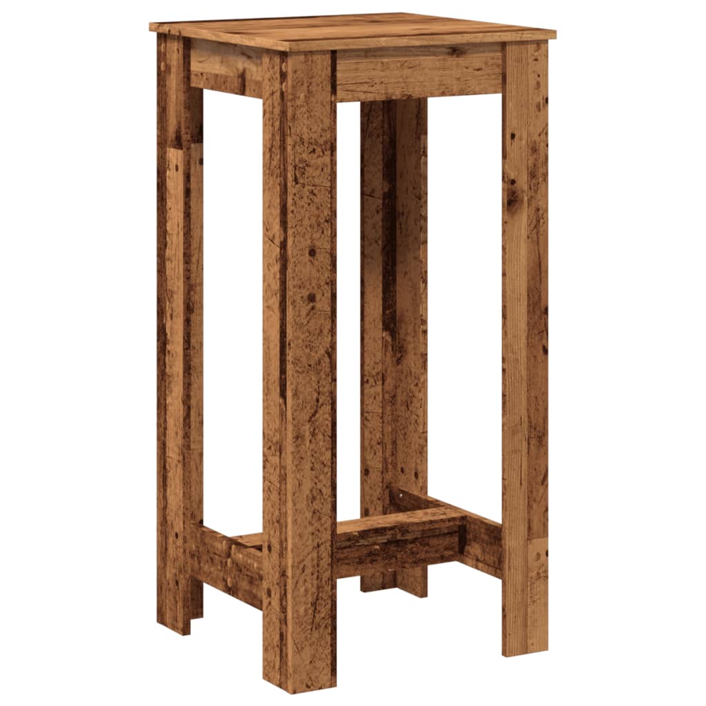 Barbord gammelt tre 51x50x103,5 cm konstruert tre