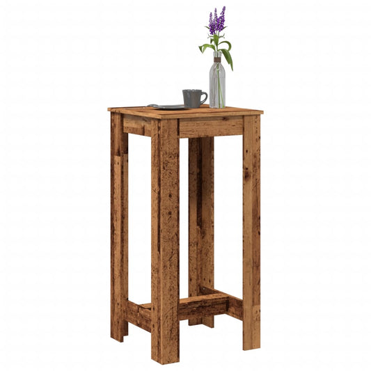 Barbord gammelt tre 51x50x103,5 cm konstruert tre