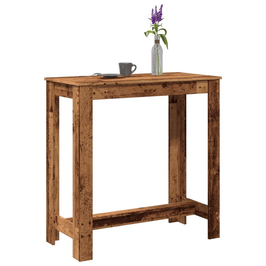 Barbord gammelt tre 102x50x103,5 cm konstruert tre
