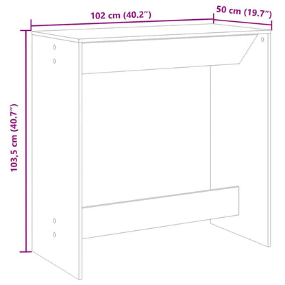 Barbord grå sonoma eik 102x50x103,5 cm konstruert tre