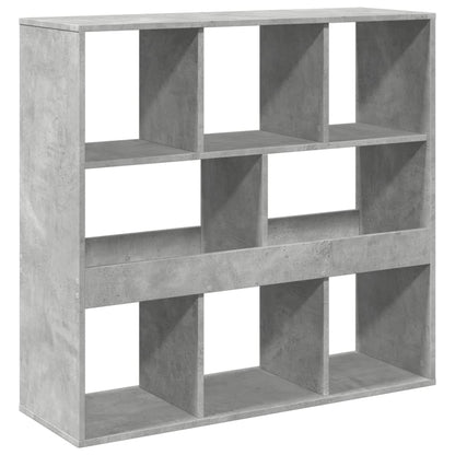 Bokhylle Betonggrå Romdeler 100x33x94,5 cm