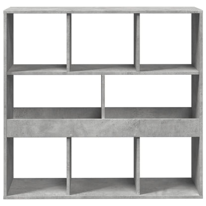 Bokhylle Betonggrå Romdeler 100x33x94,5 cm