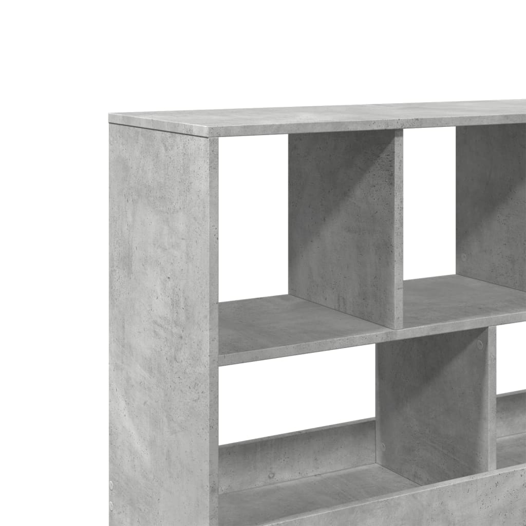 Bokhylle Betonggrå Romdeler 100x33x94,5 cm